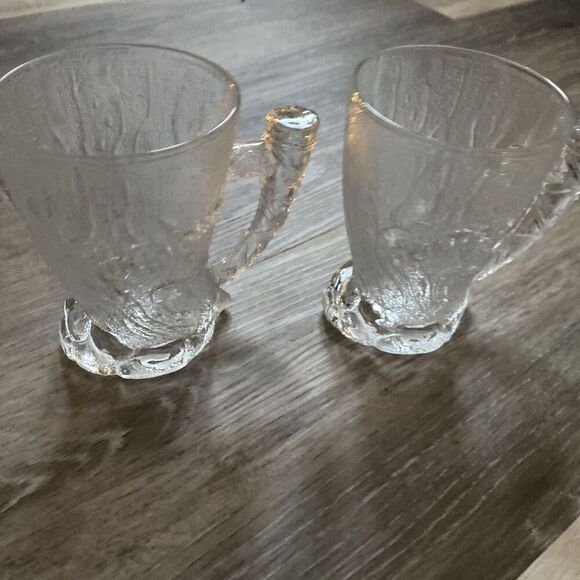 McDonald's Flintstones Mugs 1993 Frosted Glass Cups Set Of 4 Not Complete - Picture 9 of 12